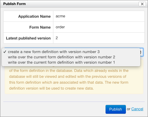 Overwriting an existing version