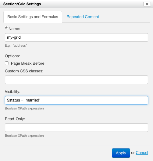 Grid Settings