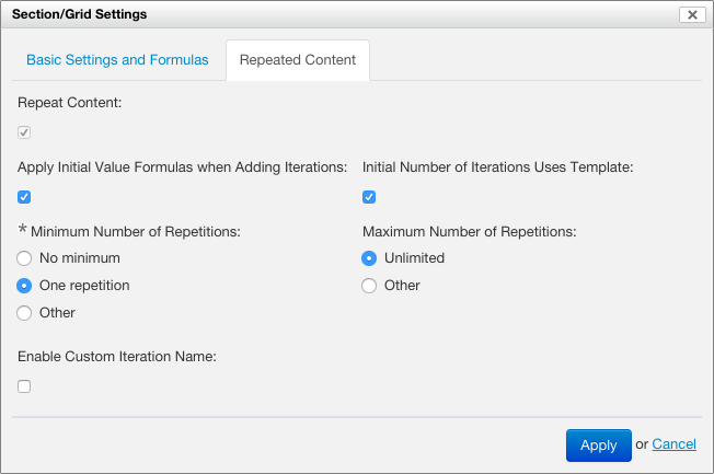 Grid Settings